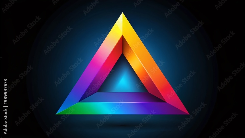 Aufkleber minimalist inverted triangle logo design for modern branding and creative projects in various colors