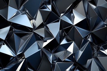 Obraz premium 3D Abstract Shapes with Sharp Edges Arranged in a Futuristic Pattern: Navigating the Intersection of Art and Technology