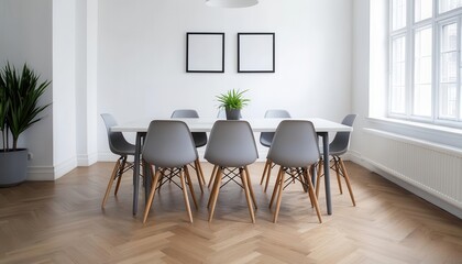 Fototapeta premium Efficient, roomy office with designer furniture and minimalistic layout