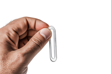 Close-up of a Hand Holding a Silver Ring