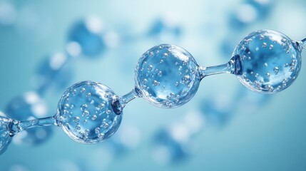 Abstract Blue Spheres with Bubbles