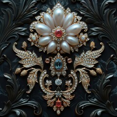 Fototapeta premium Baroque Jewel Flower.