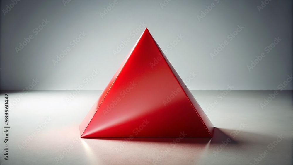 Aufkleber red triangle against a minimalist background perfect for abstract art and modern design projects