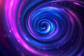Obraz premium A Swirling Vortex of Blue and Purple with Neon Accents: Exploring the Depths of Digital Art