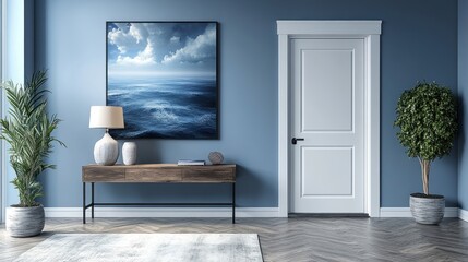 Blue Wall Interior Design
