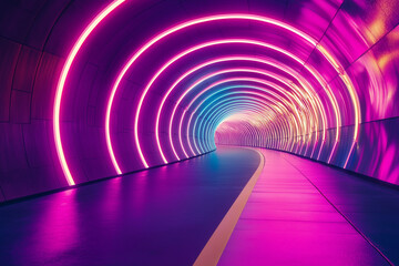 Electrifying Abstract Energy Waves Flowing Through a Neon-Lit Landscape, Pulsating with Vibrant Power