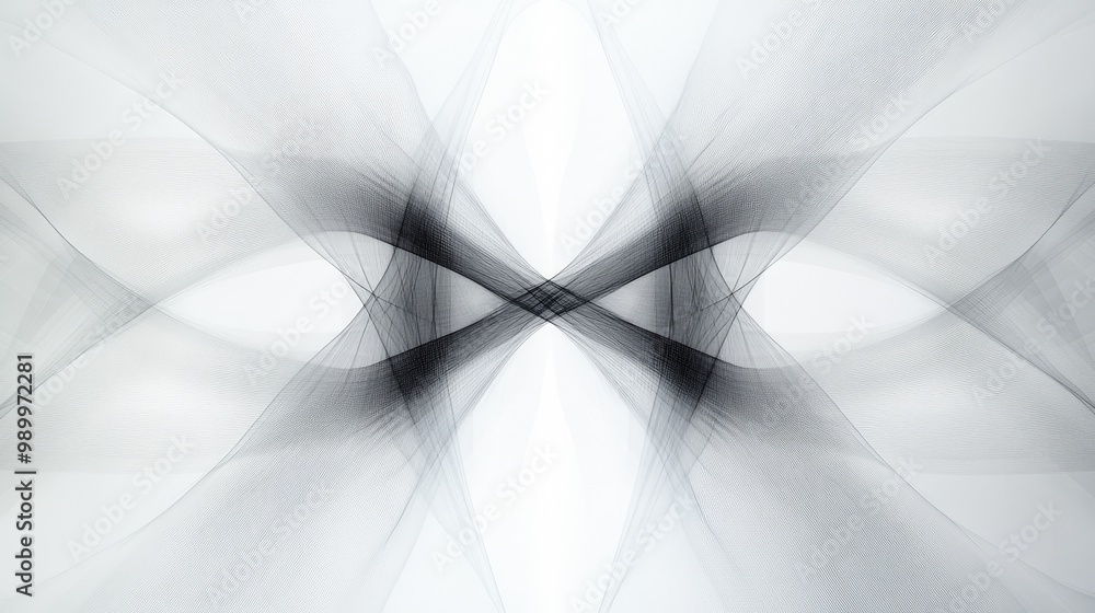 Poster abstract lines forming a symmetrical, geometric pattern with a sense of precision and balance. -