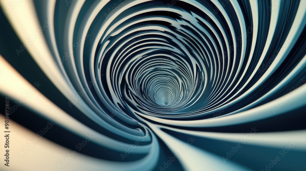 Aufkleber abstract lines twisting into spiral shapes, forming a hypnotic and mesmerizing pattern.