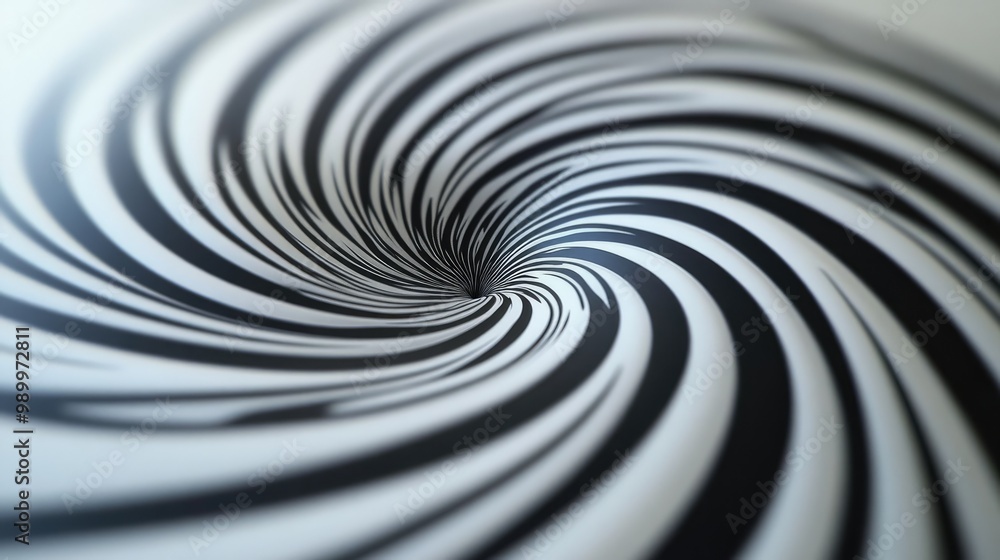 Poster abstract lines twisting into spiral shapes, forming a hypnotic and mesmerizing pattern.