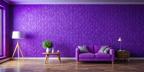 Solid Purple Wallpaper Background for Interior Design, Textures, and Creative Projects, 4K Resolution