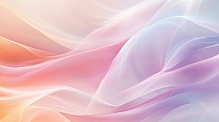 Fototapeta premium Gentle, flowing abstract lines in pastel shades, creating a soothing, serene atmosphere.