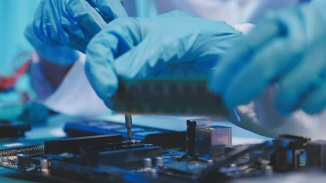 Electronics technician, electronic engineering electronic repair, electronics measuring and testing, repair and maintenance concepts.