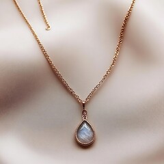 Moonstone lariat necklace, mystical and ethereal, handcrafted with intricate details