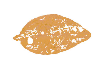 Orange watercolor background. Artistic hand paint. Isolated on transparent background.
