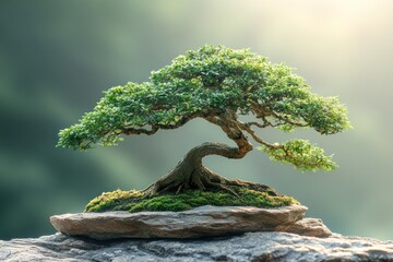 Bonsai Tree on a Rock