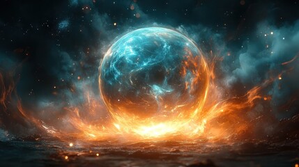 Obraz premium Fiery Cosmic Dance