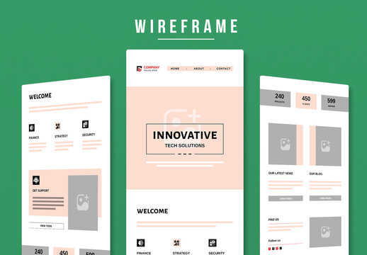 Modern Wireframe Email Newsletter