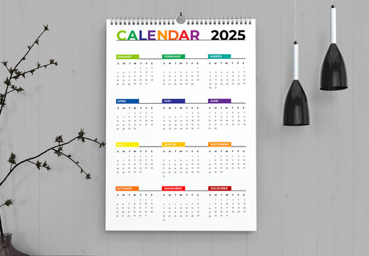 Wall Calendar 2025 Template