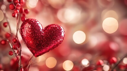 Fototapeta premium Colorful and vibrant wallpaper design celebrating Happy Valentine's Day with heart motifs, roses, and sweet messages. Perfect for romantic settings, love-themed events, and decorative purposes