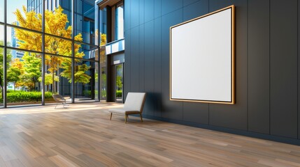 Elegant Studio Mockup with Wall-Mounted Signage