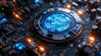 Futuristic Technology Circuit Board