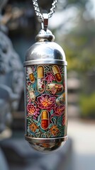 Floral Capsule Pendant Necklace: A Unique Statement Piece