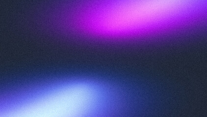 Abstract grainy gradient background purple blue black glowing color wave dark backdrop noise texture banner poster header design