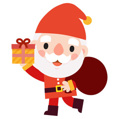 Funny Santa Claus, Merry Christmas and happy new year