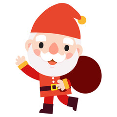 Funny Santa Claus, Merry Christmas and happy new year