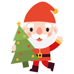 Funny Santa Claus, Merry Christmas and happy new year