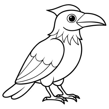 recommend clip art: Raven Outline Ready for Coloring Fun 