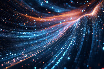 Naklejka premium Digital holograms of abstract patterns floating in a futuristic space, creating a mesmerizing and technologically advanced visual experience