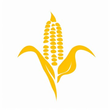 Corn logo isolated on white background. AI logo design.
