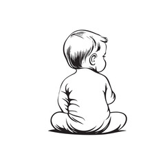 Kids boy cartoon vector illustration