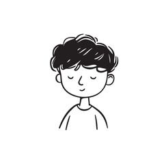 Expresive Boy Cartoon Vector Illustration