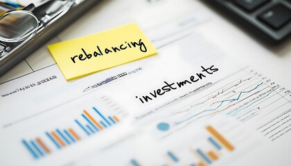 Close-Up of Financial Document with Graphs and Investment Trends