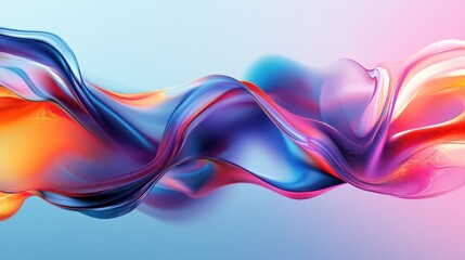 Naklejka premium Vibrant abstract lines flowing like liquid, creating a sense of movement and energy.