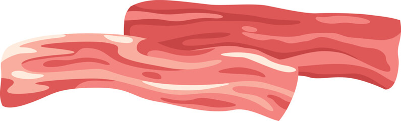 illustration of Fatty pork belly on a white background