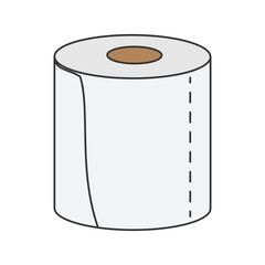 Simple tissue paper icons vector illustration, tissue roll, tissue icon in lineal color style
