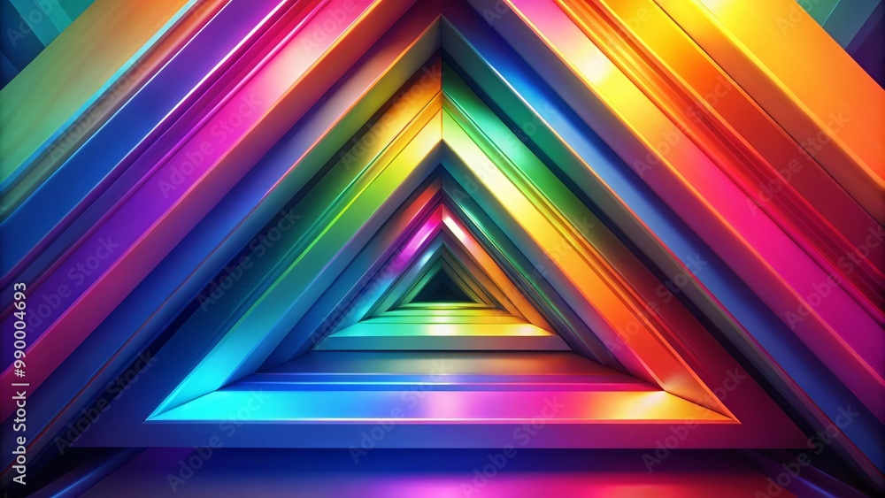 Aufkleber vibrant animated triangle design with colorful gradients and dynamic movement for creative projects