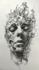 Fototapeta premium Abstract Portrait: A Study in Form and Expression