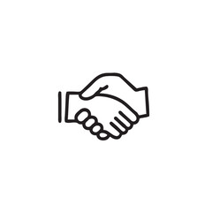 Handshake Partnership Professional Silhouette and Line Icon