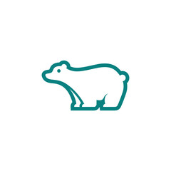 pollar bear logo icon design 