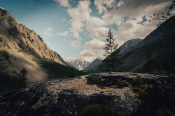 dark empty stone surface in the mountains