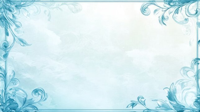 A blank certificate background featuring a soft blue-to-white gradient, with a clean layout and ample space for customization, perfect for academic or professional awards.