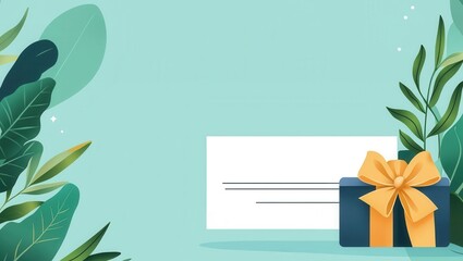 Achievement certificate with bonus gift, honored success, flat design illustration