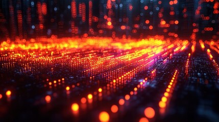 Obraz premium Abstract Red and Yellow Bokeh Lights Background