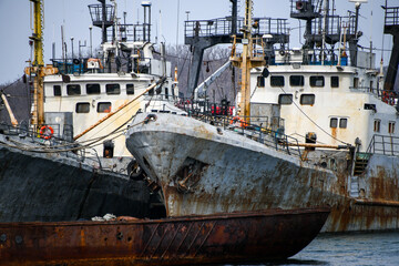Naklejka premium old fishing boats