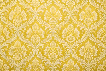 Seamless floral wallpaper in golden hues with vintage elegance