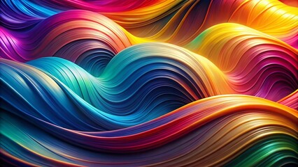 Fototapeta premium Vibrant Rectangle Abstract Background with Colorful Waves and Fluid Shapes for Creative Designs
